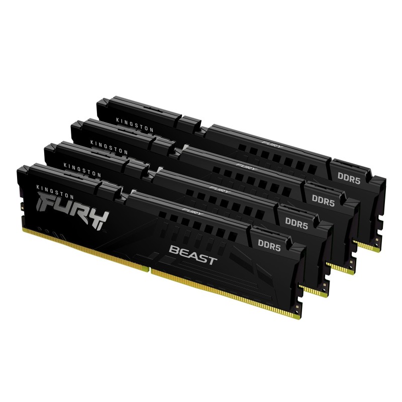 64GB (4x16GB) KINGSTON FURY Beast Black XMP DDR5-6000 CL40 RAM Speicher Kit